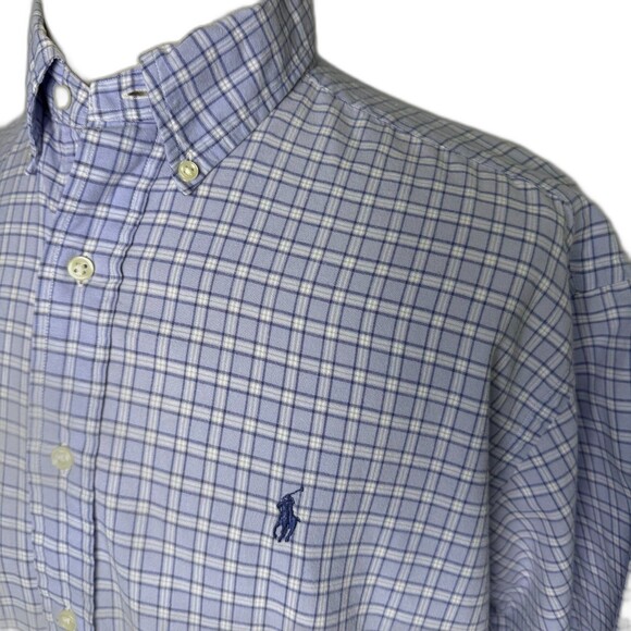 Ralph Lauren Blake 100% Cotton Short Sleeve Button Down, Sz L, Blue Violet 2/$25 - Picture 4 of 12